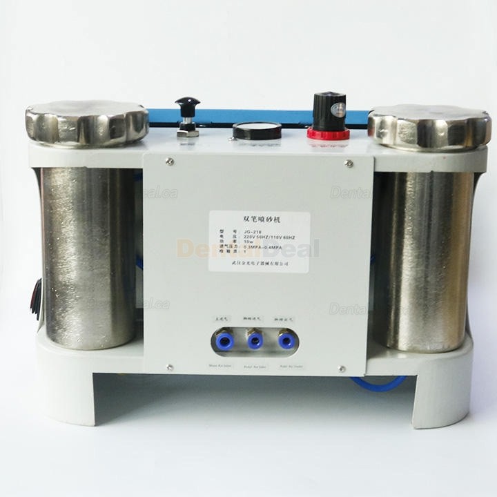 JG-218 Dental Lab Sandblasting Machine Laboratory Sandblaster Twin-Pen